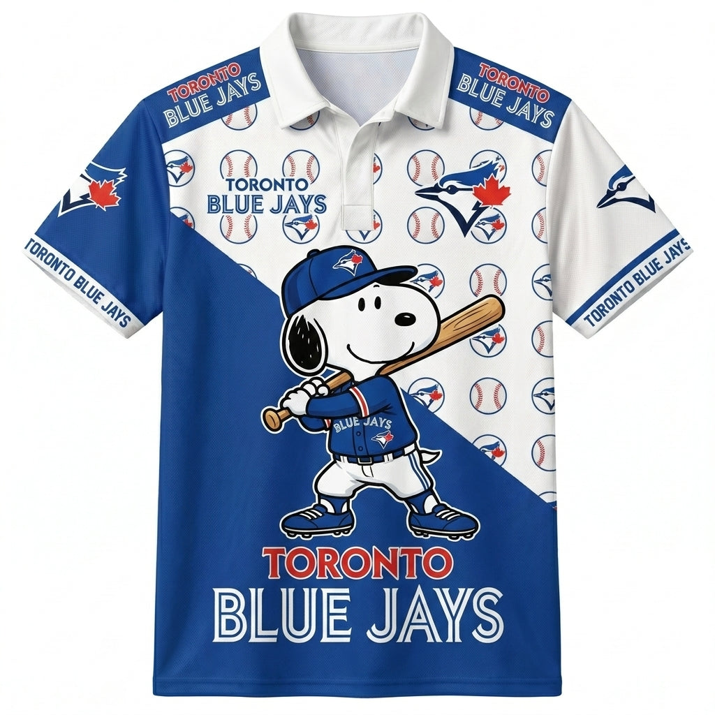 American League - AL Baseball Polo Shirt, Team Color Game Day Polo, Cartoon Dog Baseball Inspired Sports Jersey, Navy Pinstripe Fanwear Shirt