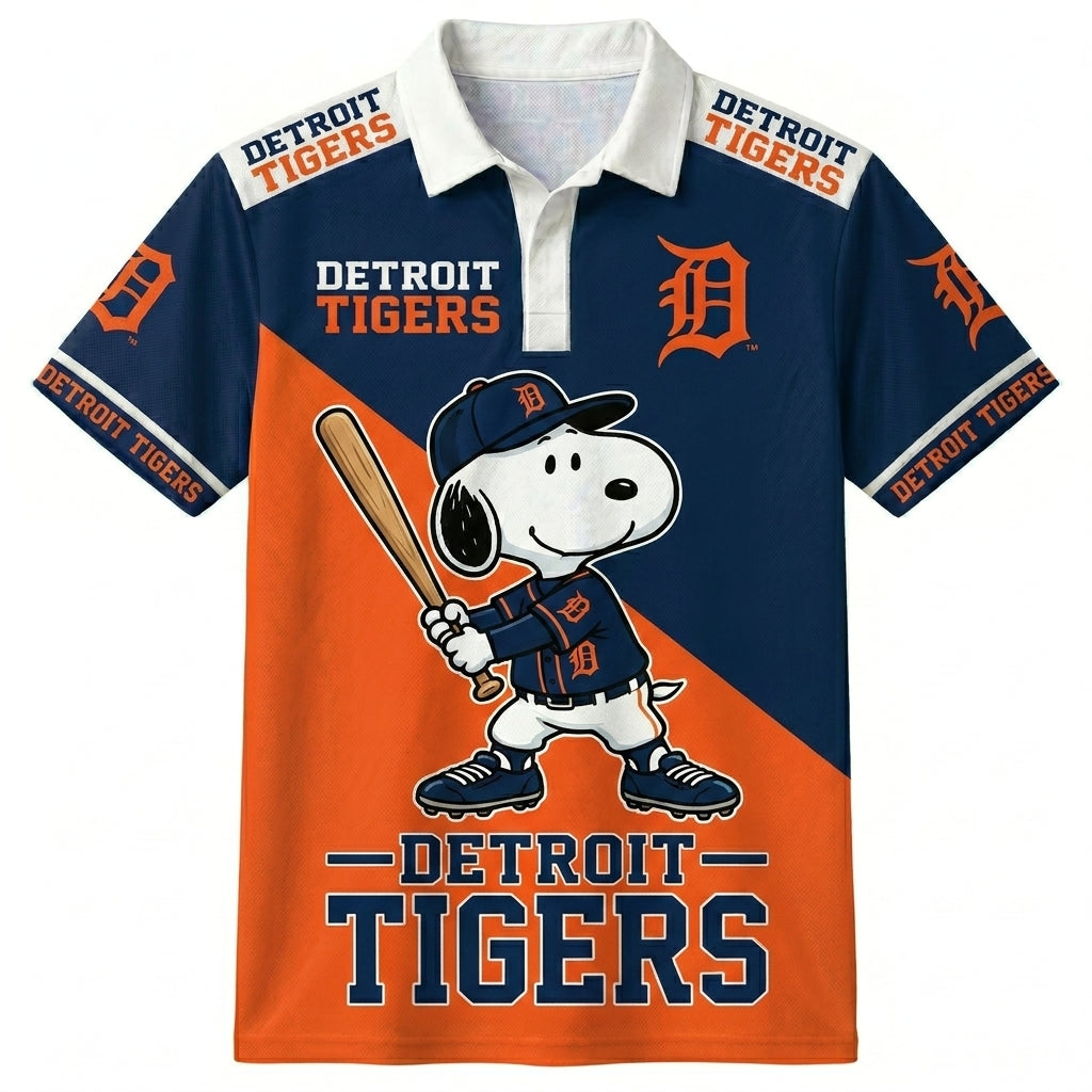 American League - AL Baseball Polo Shirt, Team Color Game Day Polo, Cartoon Dog Baseball Inspired Sports Jersey, Navy Pinstripe Fanwear Shirt