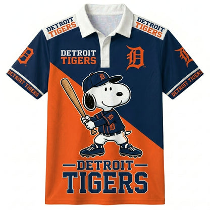 American League - AL Baseball Polo Shirt, Team Color Game Day Polo, Cartoon Dog Baseball Inspired Sports Jersey, Navy Pinstripe Fanwear Shirt