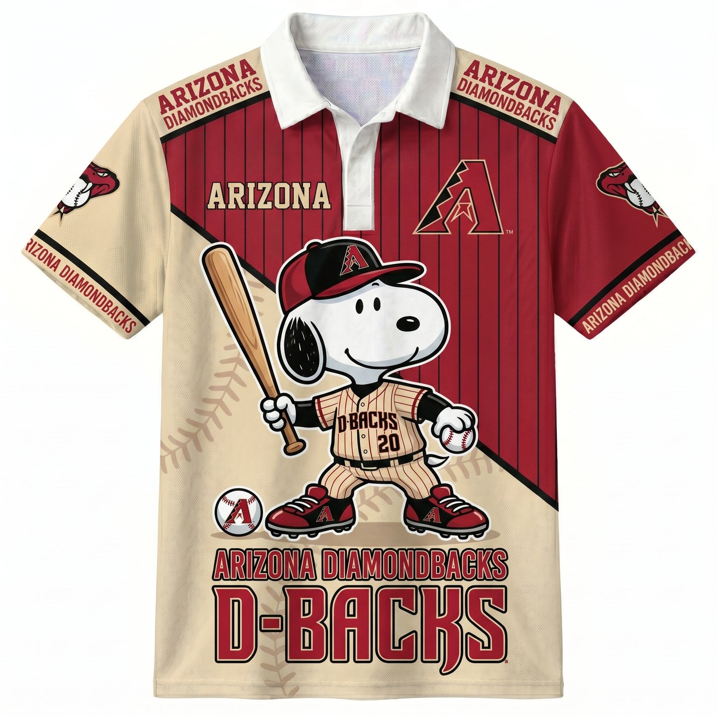 National League — NL Baseball Polo Shirt, Team Color Game Day Polo, Cartoon Dog Baseball Inspired Sports Jersey, Navy Pinstripe Fanwear Shirt