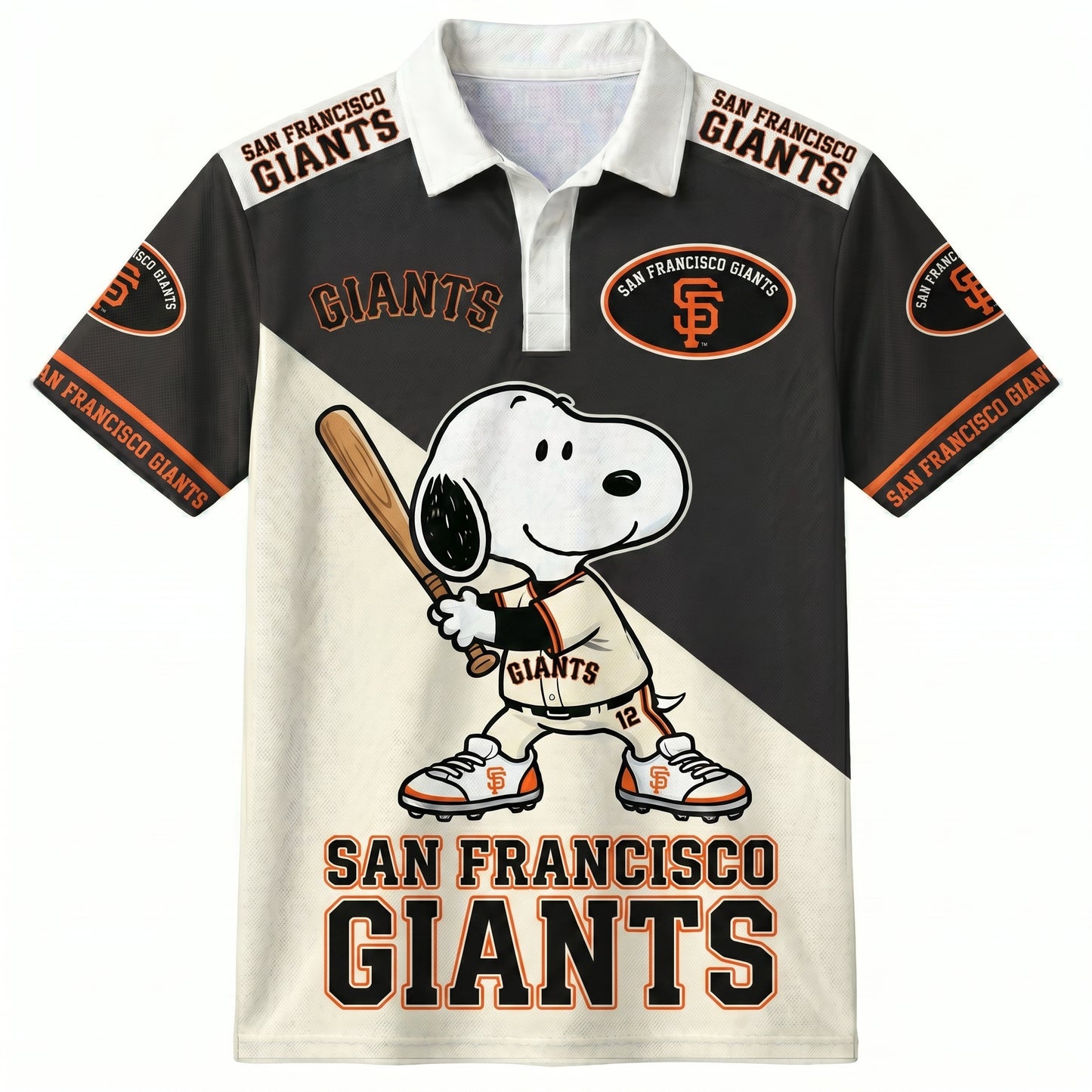 National League — NL Baseball Polo Shirt, Team Color Game Day Polo, Cartoon Dog Baseball Inspired Sports Jersey, Navy Pinstripe Fanwear Shirt