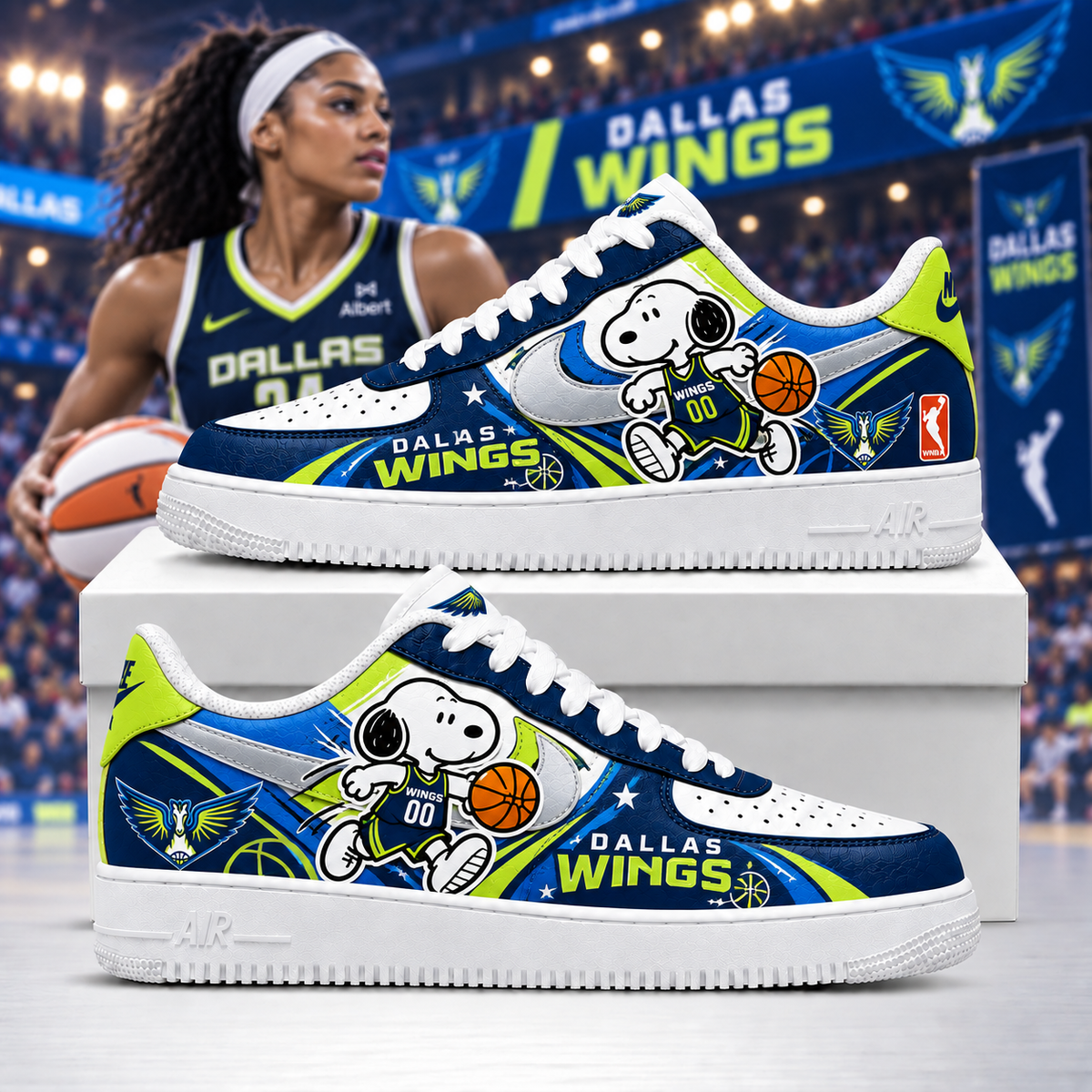 Beagle Dog - Women’s Basketball Fan Sneakers | All 15 WNBA Teams Available -Ver2