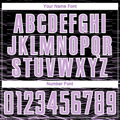 Custom Black Light Purple-White Line Sublimation Soccer Uniform Jersey