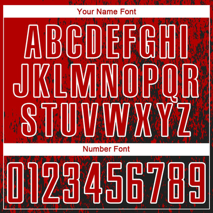 Custom Red Black-White Abstract Fragment Art Sublimation Soccer Uniform Jersey
