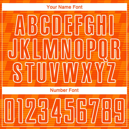 Custom Orange Bay Orange-White Line Sublimation Soccer Uniform Jersey