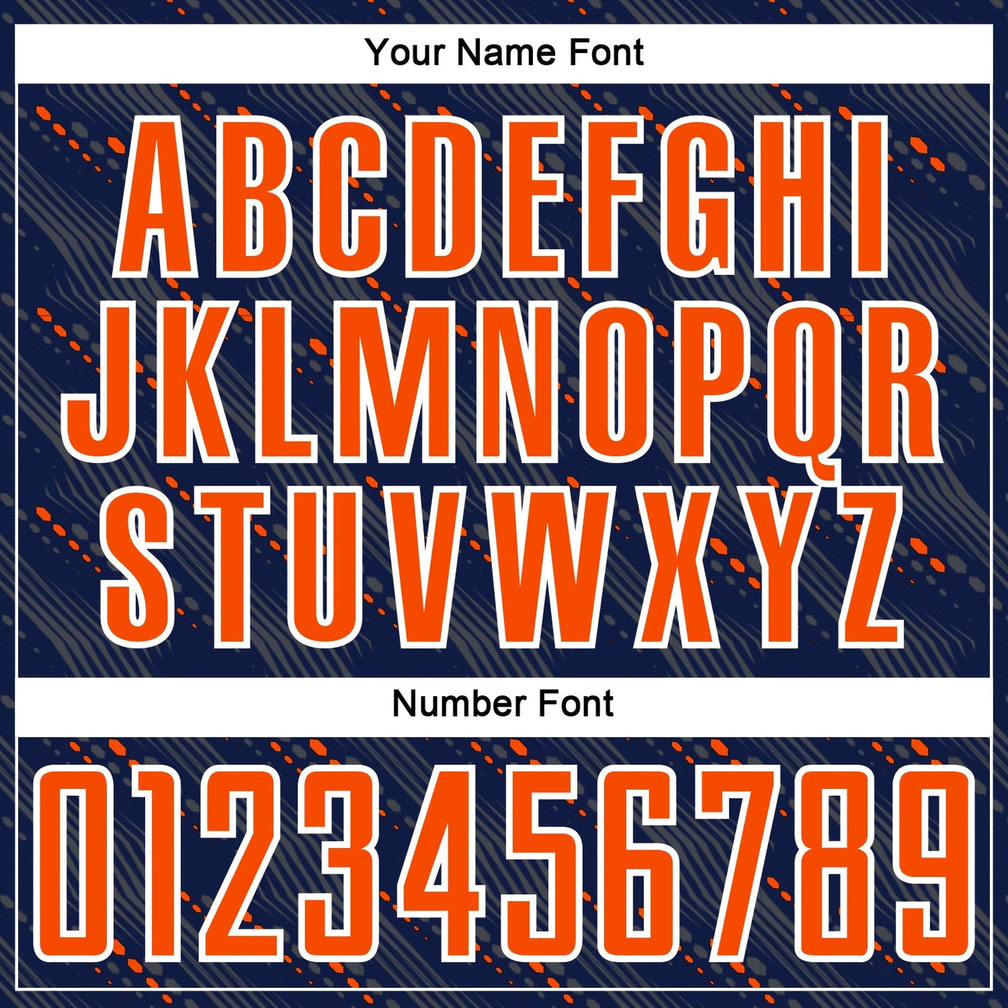 Custom Navy Orange-White Slant Lines Sports Sublimation Soccer Uniform Jersey