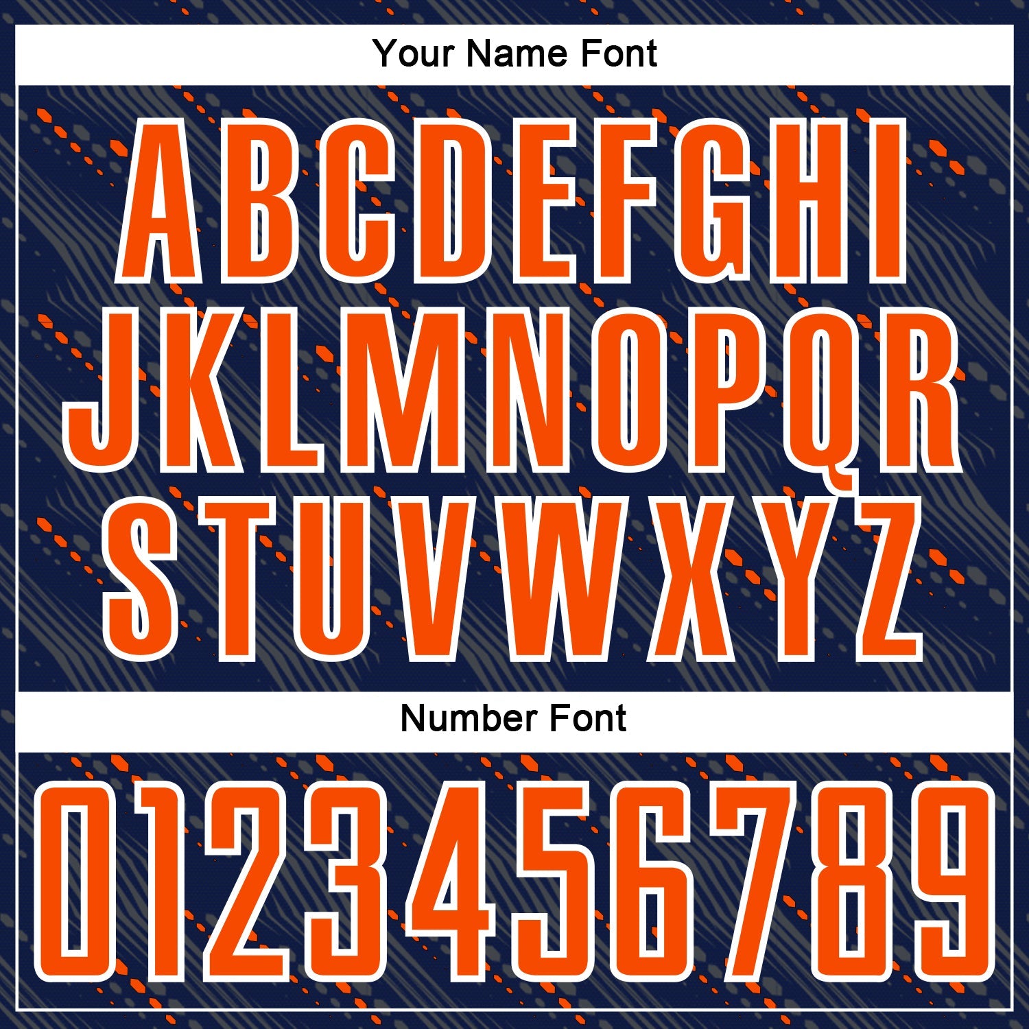 Custom Navy Orange-White Slant Lines Sports Sublimation Soccer Uniform Jersey