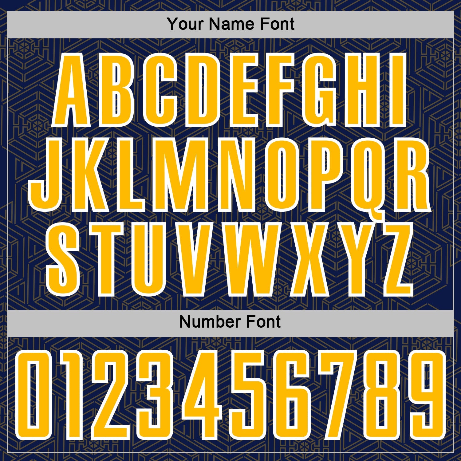 Custom Navy Gold-White Geometric Shape Sports Sublimation Soccer Uniform Jersey