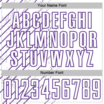 Custom White Purple Lines Sports Sublimation Soccer Uniform Jersey