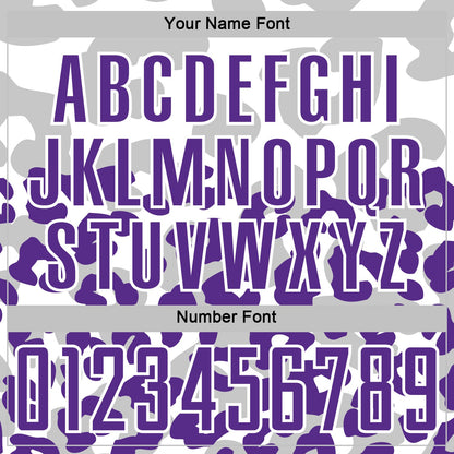 Custom Purple White Animal Leopard Print Sports Sublimation Soccer Uniform Jersey
