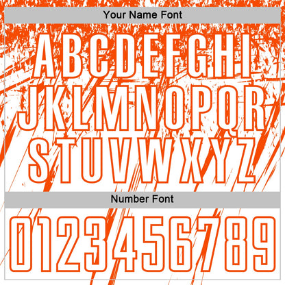 Custom White Orange Splash Sports Sublimation Soccer Uniform Jersey