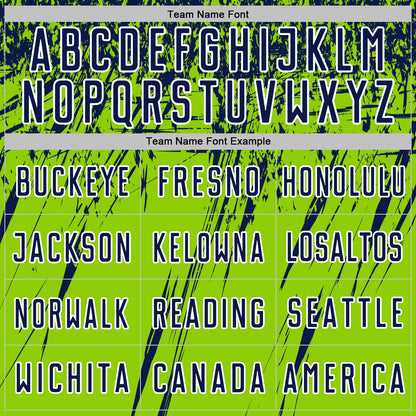 Custom Neon Green Navy-White Splash Sports Sublimation Soccer Uniform Jersey