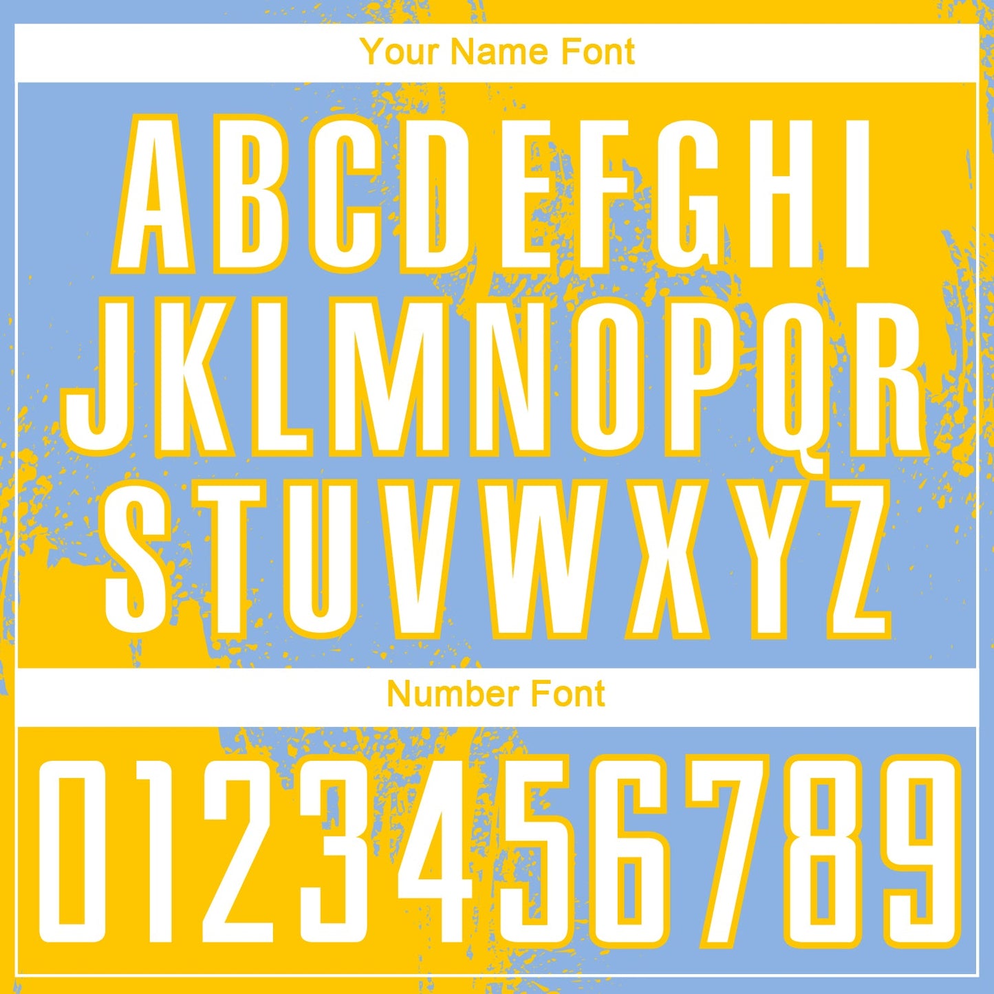 Custom Light Blue White-Yellow Abstract Brush Stroke Sports Sublimation Soccer Uniform Jersey