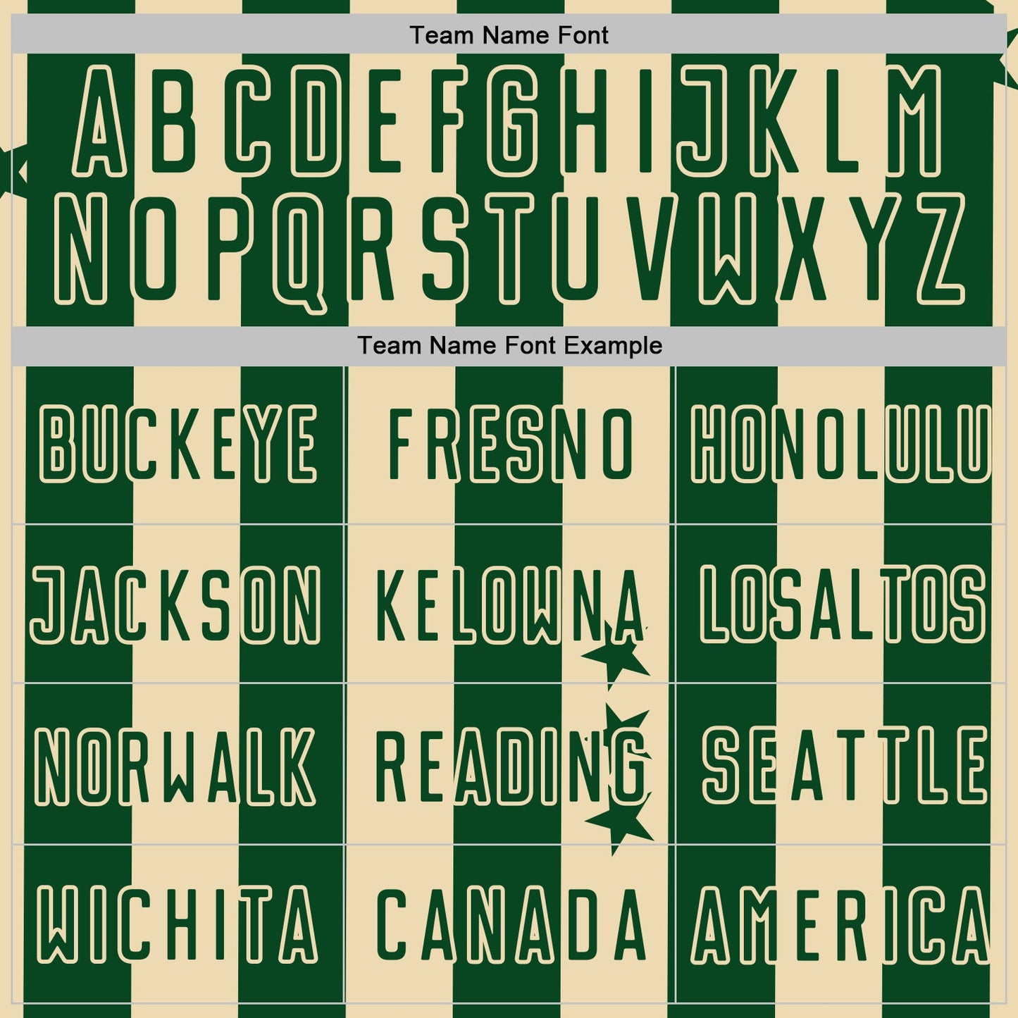 Custom Green Cream Stars And Stripes Sports Sublimation Soccer Uniform Jersey
