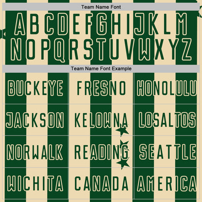 Custom Green Cream Stars And Stripes Sports Sublimation Soccer Uniform Jersey