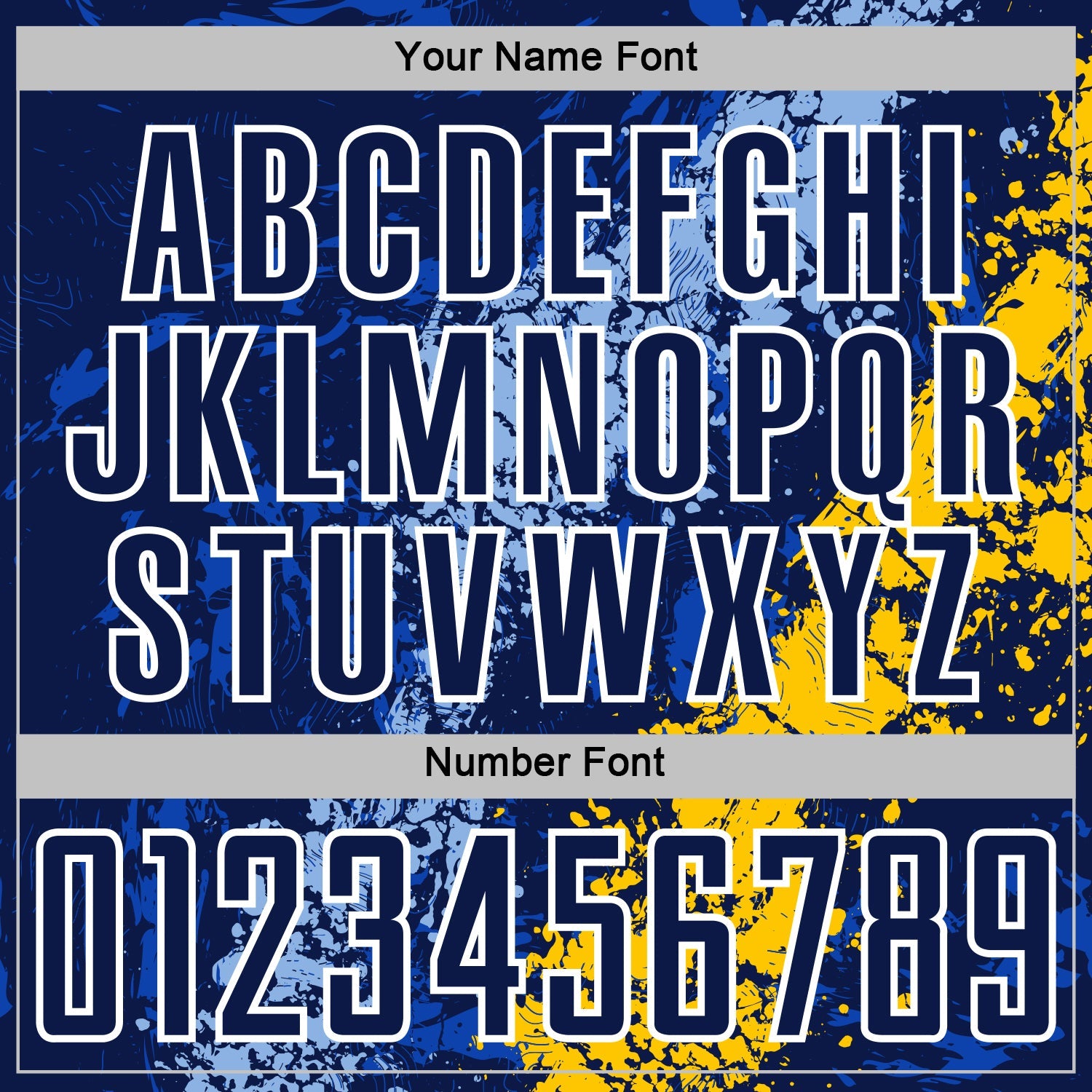 Custom Navy White Light Blue-Yellow Dripping Splatter Cracked Texture Sublimation Soccer Uniform Jersey