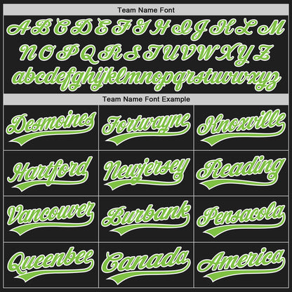 Custom Black Neon Green-White Two-Button Unisex Softball Jersey