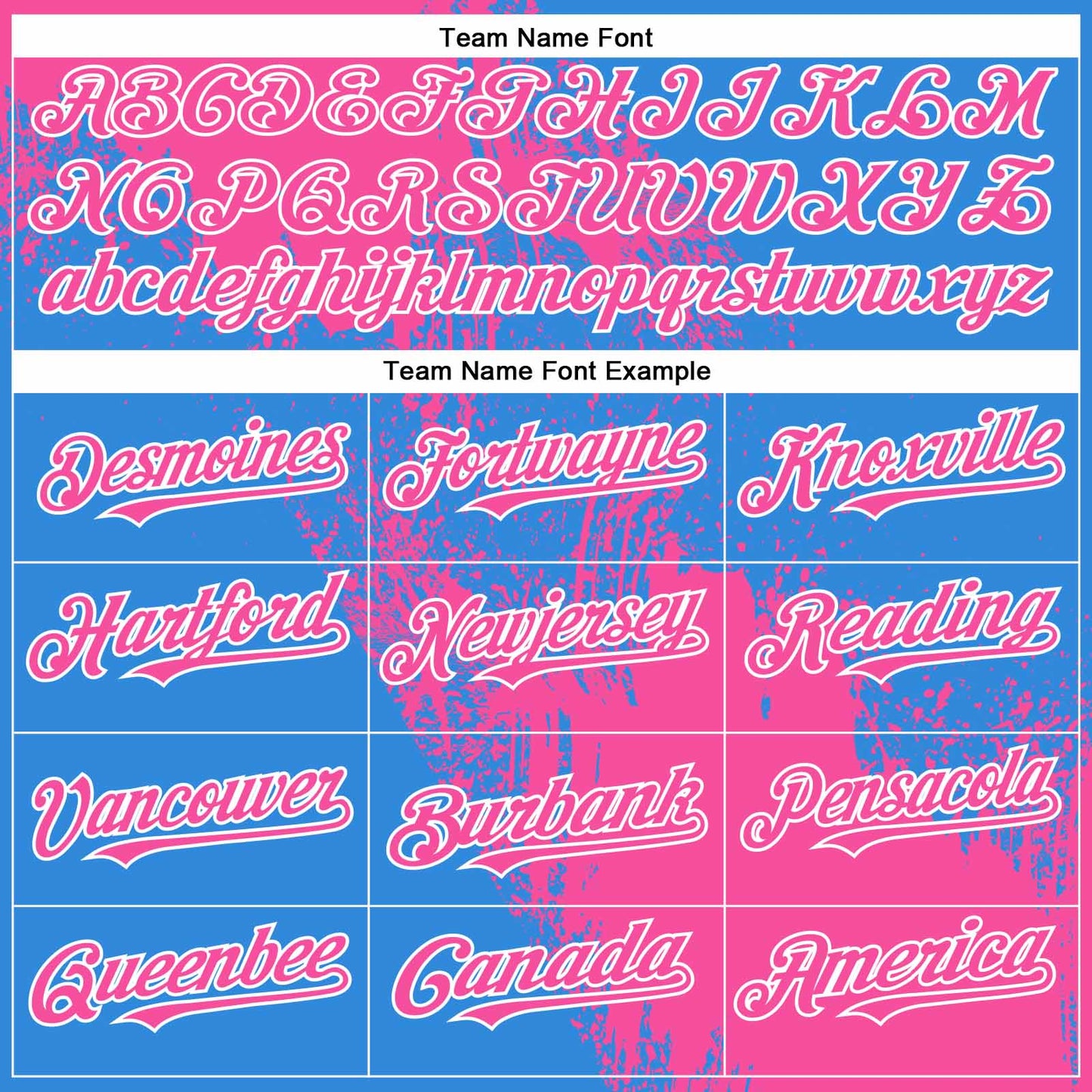 Custom Pink Electric Blue-White 3D Pattern Abstract Brush Stroke Two-Button Unisex Softball Jersey