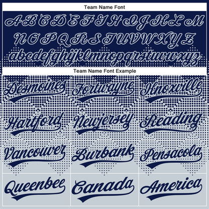 Custom Navy Silver 3D Gradient Square Shape Two-Button Unisex Softball Jersey