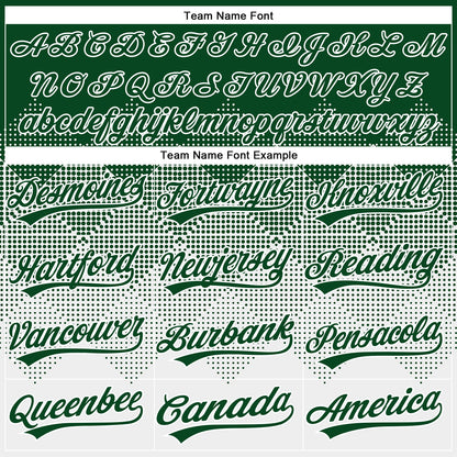 Custom Green White 3D Gradient Square Shape Two-Button Unisex Softball Jersey