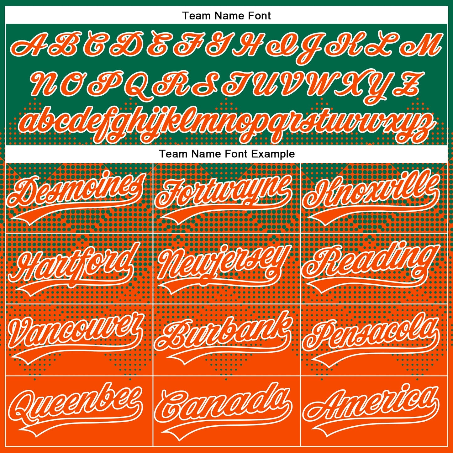 Custom Kelly Green Orange-White 3D Gradient Square Shape Two-Button Unisex Softball Jersey