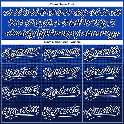 Custom Thunder Blue Navy-White 3D Gradient Square Shape Two-Button Unisex Softball Jersey