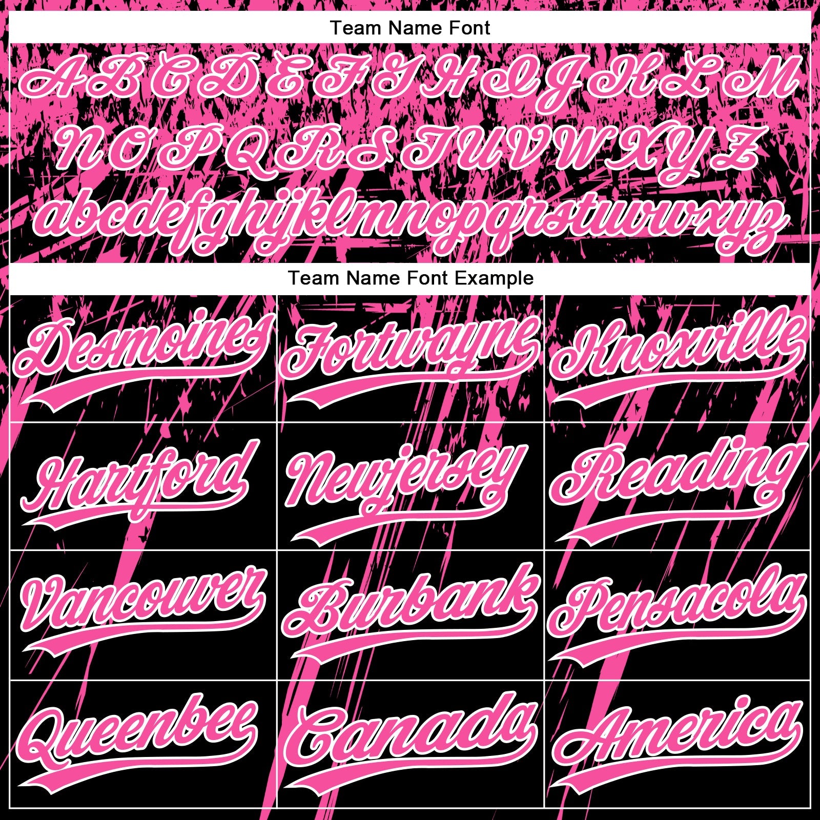 Custom Black Pink-White Distressed Scratch Brush Stroke Star Raglan Sleeves Two-Button Unisex Softball Jersey
