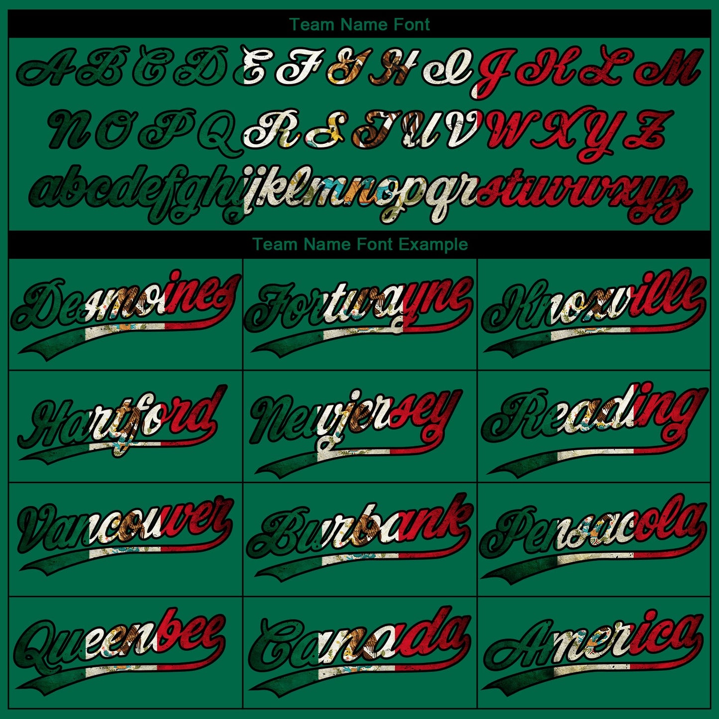Custom Kelly Green Vintage Mexican Flag Red-Black Mexico Two-Button Unisex Softball Jersey