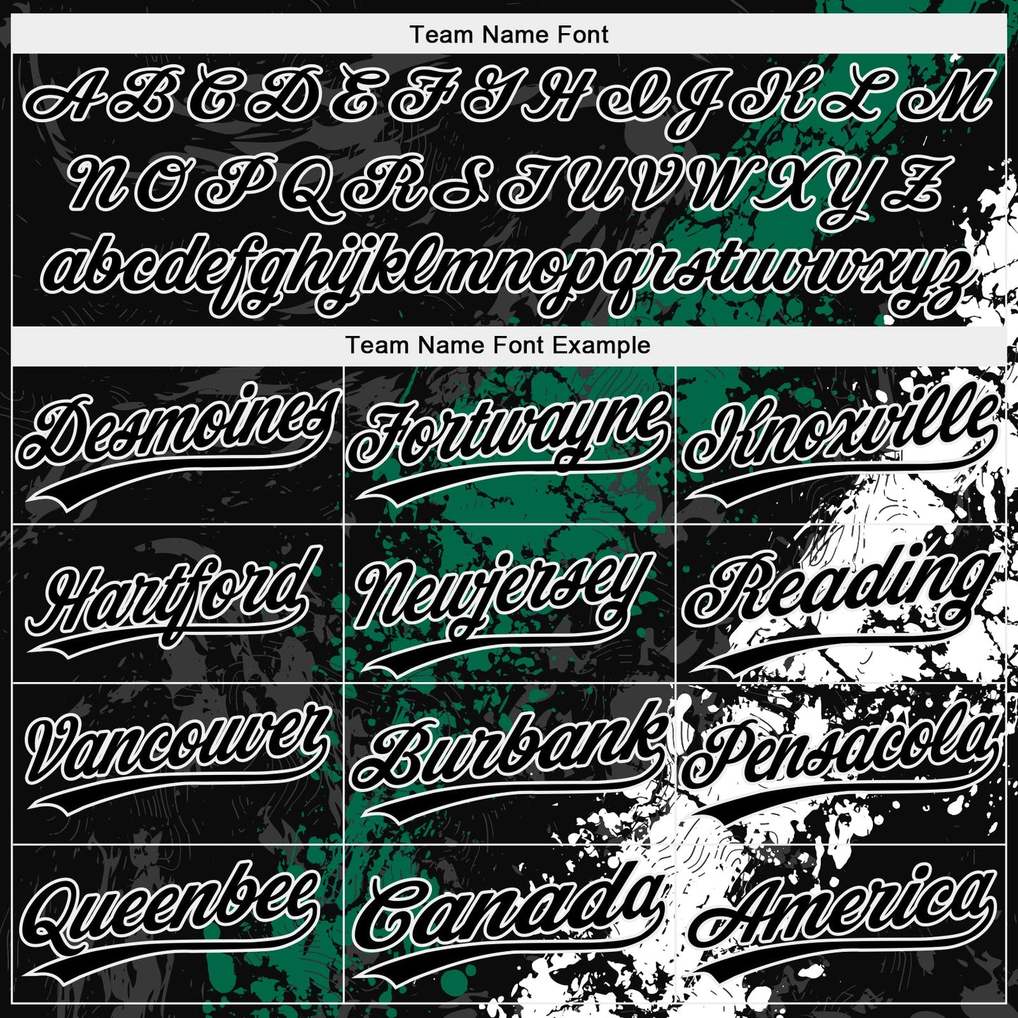 Custom Black Kelly Green-White Dripping Splatter Cracked Texture Two-Button Unisex Softball Jersey
