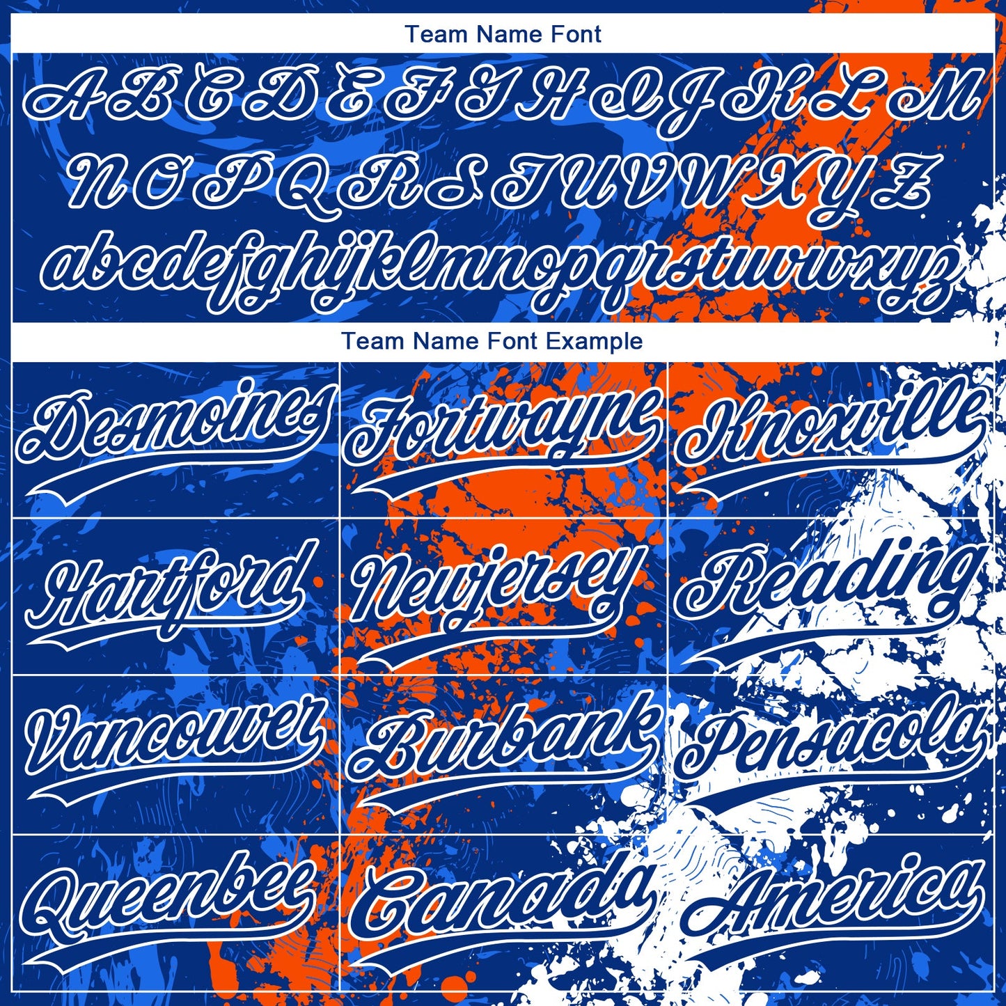Custom Royal Orange-White Dripping Splatter Cracked Texture Two-Button Unisex Softball Jersey