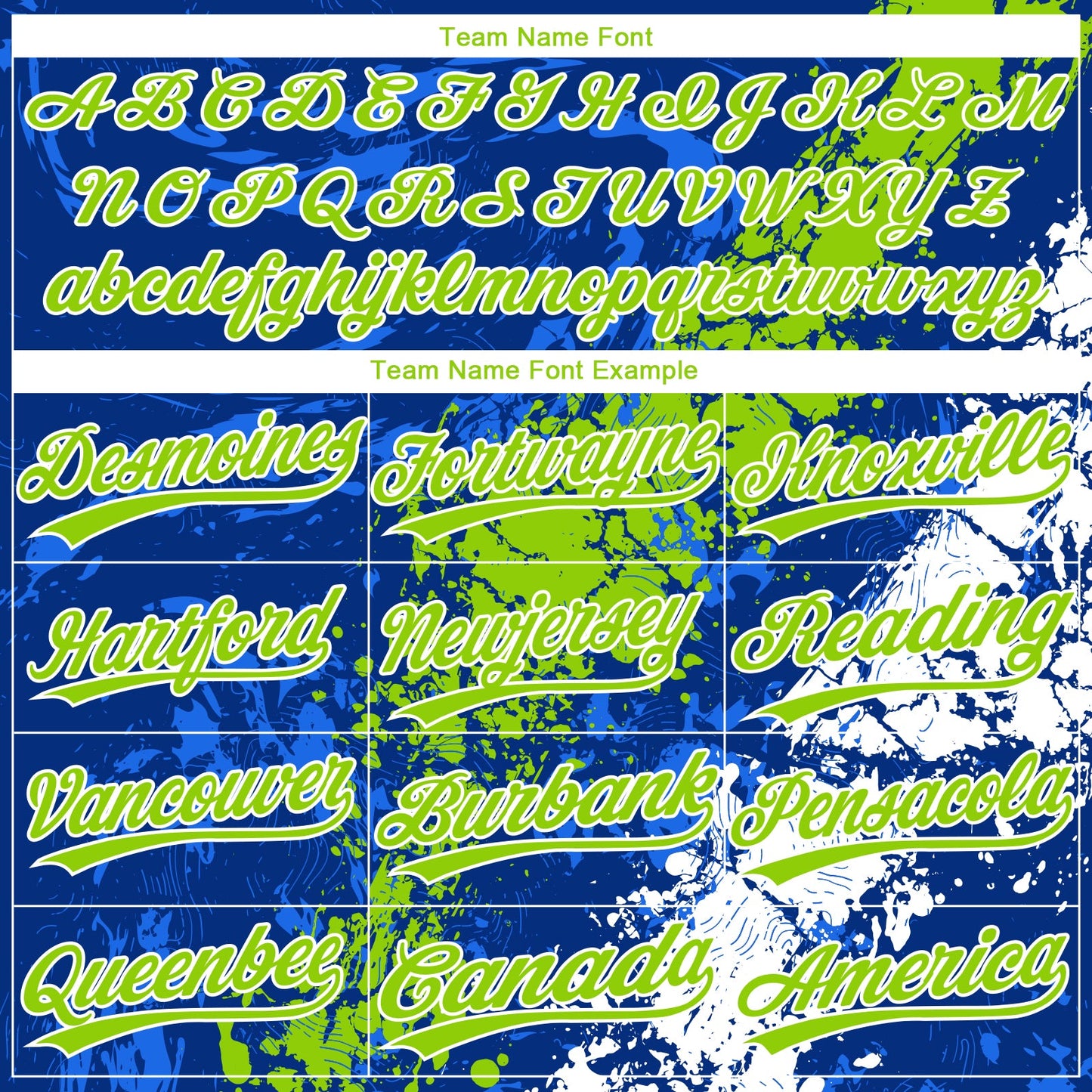 Custom Royal Neon Green-White Dripping Splatter Cracked Texture Two-Button Unisex Softball Jersey