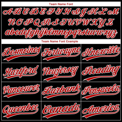 Custom Black Red-White Ethnic Aztec Mexican Heritage Two-Button Unisex Softball Jersey