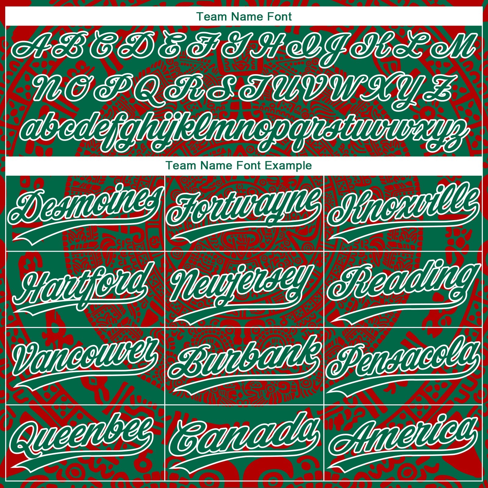 Custom Kelly Green Red-White Ethnic Aztec Mexican Heritage Two-Button Unisex Softball Jersey