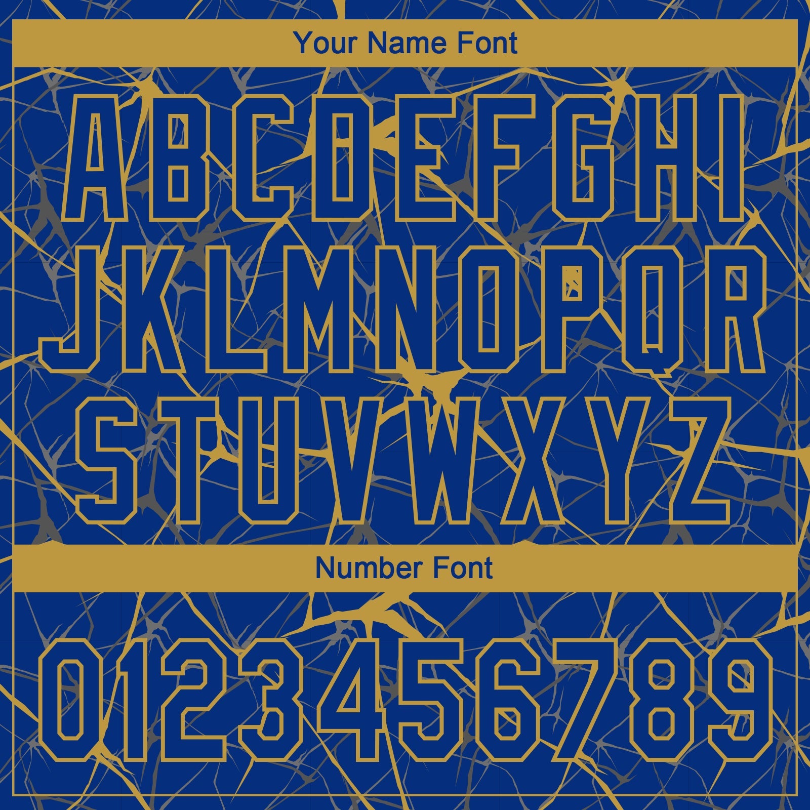 Custom Royal Old Gold  Abstract Network Two-Button Unisex Softball Jersey