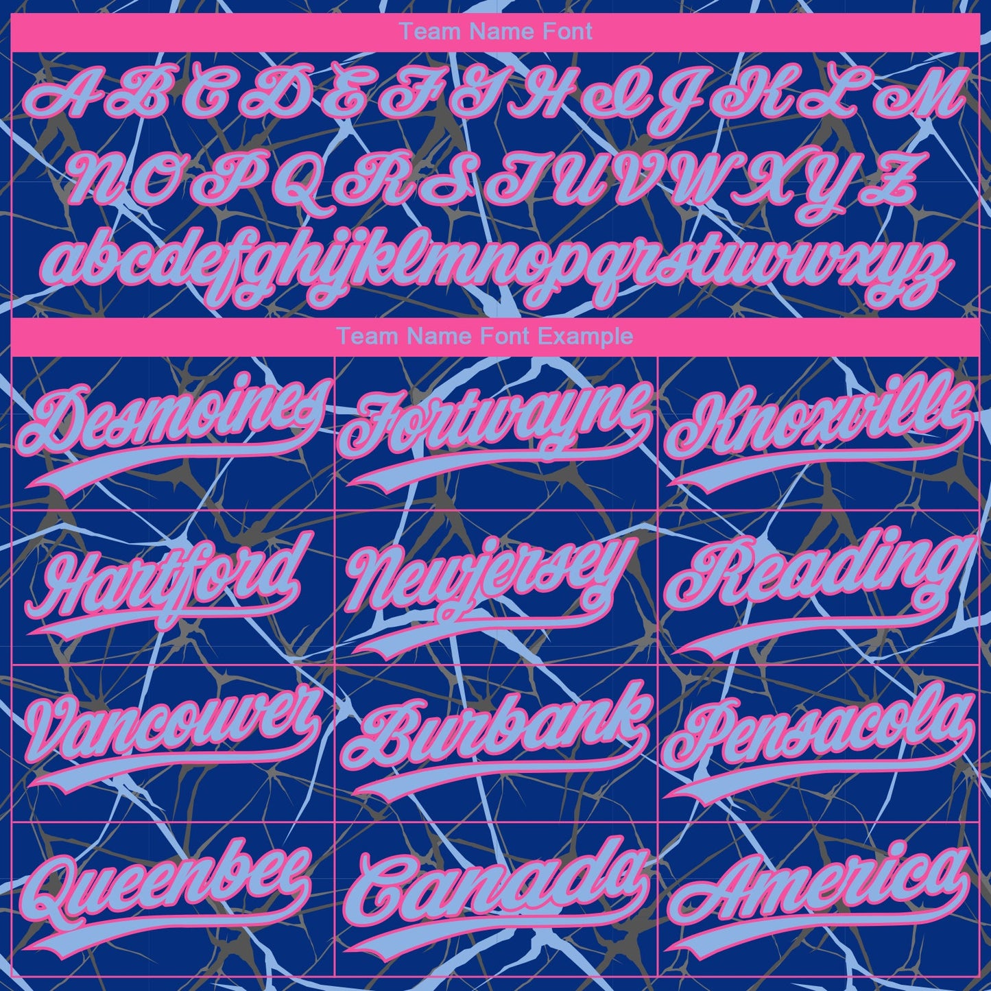 Custom Royal Light Blue-Pink  Abstract Network Two-Button Unisex Softball Jersey