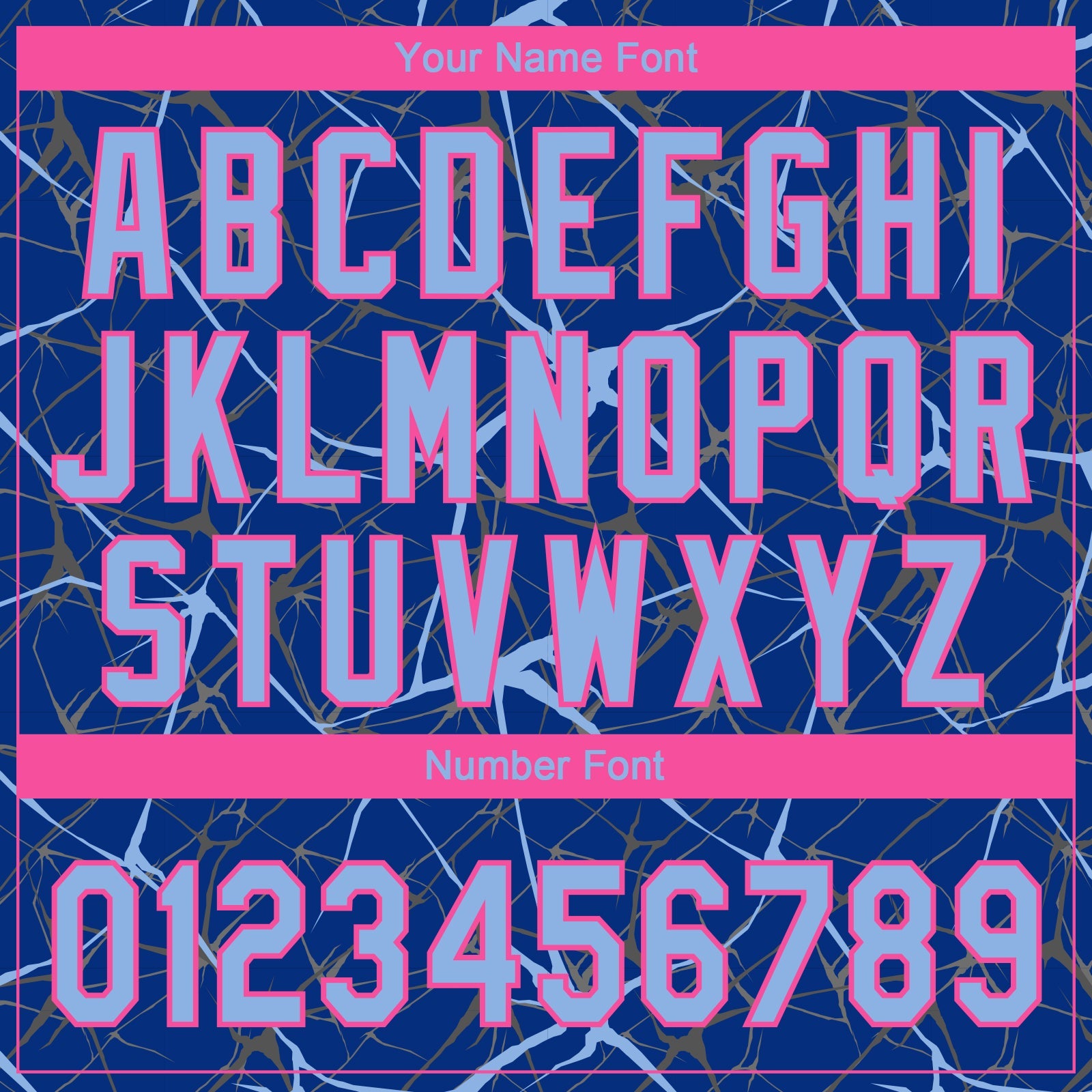 Custom Royal Light Blue-Pink  Abstract Network Two-Button Unisex Softball Jersey