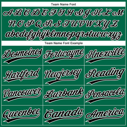 Custom Kelly Green Black-White Gradient Style Twinkle Star Two-Button Unisex Softball Jersey