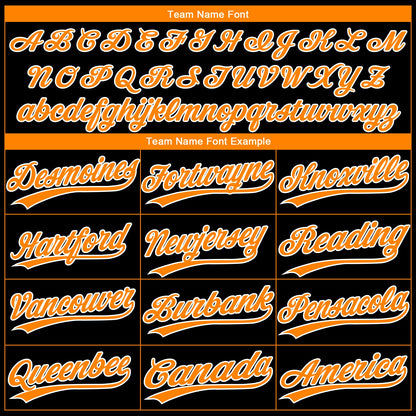 Custom Black Bay Orange-White Gradient Style Twinkle Star Two-Button Unisex Softball Jersey