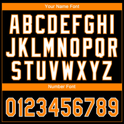 Custom Black Bay Orange-White Gradient Style Twinkle Star Two-Button Unisex Softball Jersey