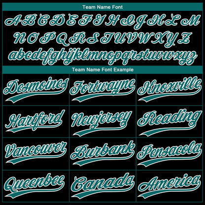 Custom Black Teal-White Gradient Style Twinkle Star Two-Button Unisex Softball Jersey