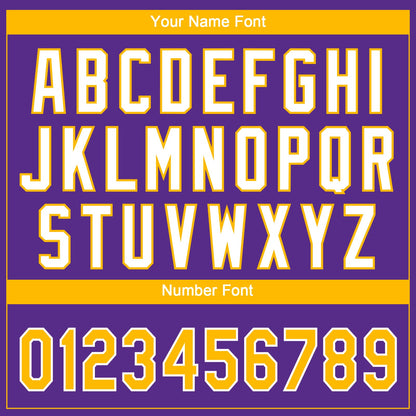 Custom Purple Gold-White Gradient Style Twinkle Star Two-Button Unisex Softball Jersey