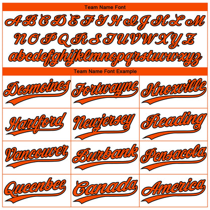 Custom White Orange-Black Gradient Style Twinkle Star Two-Button Unisex Softball Jersey