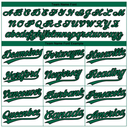 Custom White Kelly Green-Black Gradient Style Twinkle Star Two-Button Unisex Softball Jersey