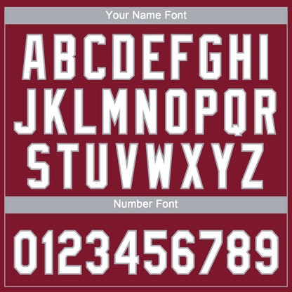 Custom Crimson White-Gray Gradient Style Twinkle Star Two-Button Unisex Softball Jersey