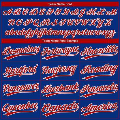 Custom Royal Red-White Gradient Style Twinkle Star Two-Button Unisex Softball Jersey
