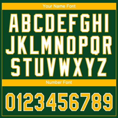 Custom Green Gold-White Gradient Style Twinkle Star Two-Button Unisex Softball Jersey
