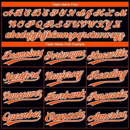 Custom Black Orange-White Gradient Style Twinkle Star Two-Button Unisex Softball Jersey