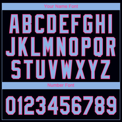Custom Black Light Blue-Pink Gradient Style Twinkle Star Two-Button Unisex Softball Jersey