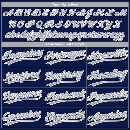 Custom Navy Gray-White Gradient Style Twinkle Star Two-Button Unisex Softball Jersey