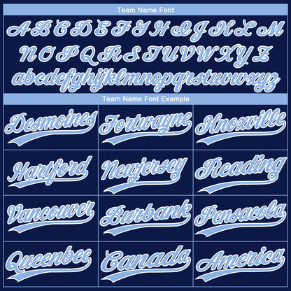 Custom Navy Light Blue-White Gradient Style Twinkle Star Two-Button Unisex Softball Jersey